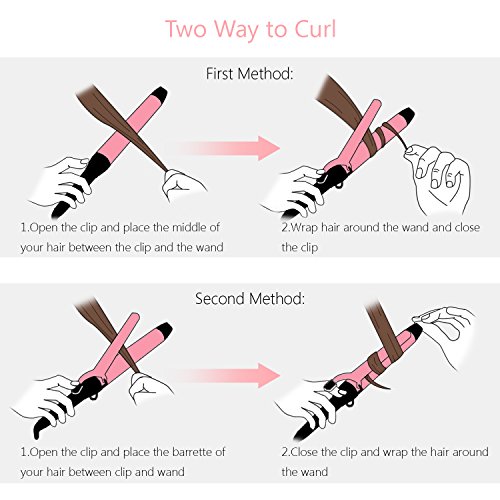 SUPRENT Curling Iron 1 inch with Ceramic Coating Barrel, 9 Adjustable Temperature Setting with Safety Lock, Auto Shut-Off for All Types of Hair (250℉ TO 410℉)