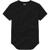 Cuts Clothing Men's Premium AO Crew Neck Casual Short Sleeve T-Shirt | Classic Elongated Hem | PYCA Pro Soft Fabric