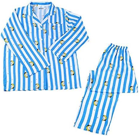 OOHPA BTS Cartoon Pajamas Set-Kpop Sleepwear SUGA Same Harajuku Long Sleeve Shirt Unisex Bedgown