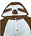 WOTOGOLD Animal Cosplay Costume New Sloth Adult Pajamas ,X-Large,Brown