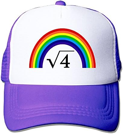 Anraglan Square Root Of 4 Equals Rainbow Unisex Baseball Trucker Hat Cap Purple