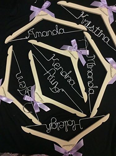 Bridesmaid wire name hanger,wedding hanger,Personalized Hanger,Custom hanger,wire name hanger,bride hanger set of 5 or more