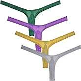 JAXFSTK Men's Minimal Coverage Bulge Thong Underwear See-through Mesh Mini Bikini Tangas