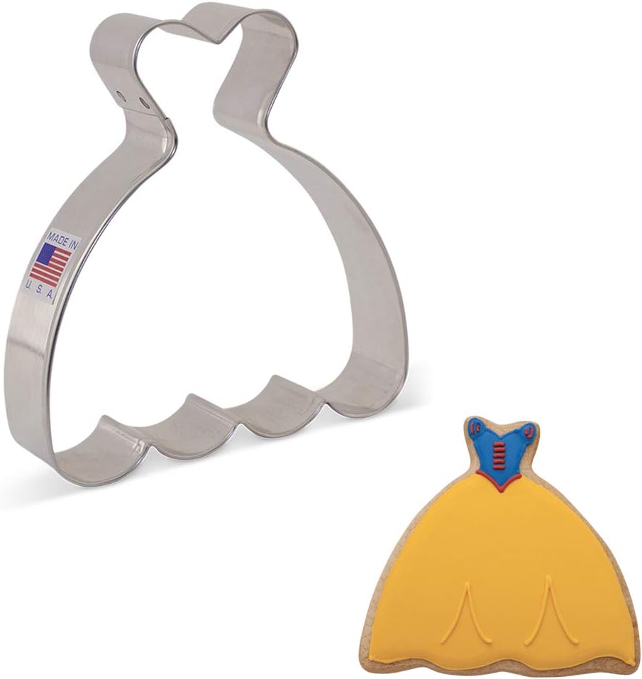 Ann Clark Cookie Cutters Wedding Dress/Ball Gown Cookie Cutter, 10.2 cm