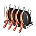 GEYUEYA Home Adjustable Cookware Holders, Pan Organizer Rack, Pot Lid Holders, Pot Organizer (Black)