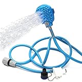 Pet Bathing/Grooming Tool - Scrubbing Shower Head Attachment For Dogs, Horses, Other Animals - Indoor Faucet, Shower, and Garden Hose Compatible