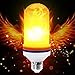 Sanwo Flame Flickering LED Lights Bulbs, LED E26 2835 LED Beads Realistic Fire Flameing Flicker Effect Light Bulb with Atmosphere Lighting Vintage for Home Holiday Decoration/Hotel/Bars (3 Models)