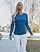 Woolx Womens Remi Lightweight & Breathable Merino Wool Long Sleeve Tee, Horizon Blue, Medium