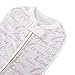 Woombie My First Months Baby Swaddle with Hat – Easy to Use Natural Approach to Swaddling –Stretchy But Snug Breathable Fabric – Pink Love – 5-10 lbs