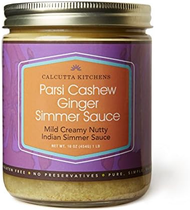 Calcutta Kitchens Simmer Sauce, Parsi Cashew Ginger, 16 Ounce