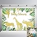 Mehofoto Gold Safari Baby Shower Gold Animal Watercolor Jungle Leaves Photography Backdrop 7x5ft Baby Shower Party Decorations Background for Children