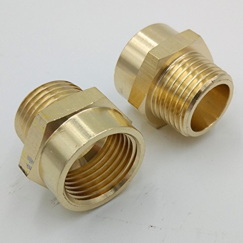 BOWSEN Pipe Fitting Adapter Female G1/2" Thread to Male NPT1/2" Thread Lead Free (1-Piece)