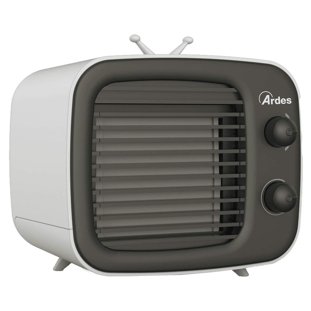 Ardes AR5R003 Cool Mini Air Conditioner with USB Humidifier and Purifier, Personal Desktop Fan, White