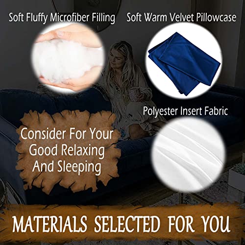 Ubauba Body Pillow with Blue Velvet Pillowcase Body Pillows for