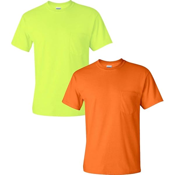 Pack De 2 Camisetas Gildan Para Hombre - Algodón Ultra Con Bolsillo, Color Rojo, Talla Large