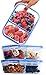 Glass Meal Prep Containers 2 Compartment BPA Free Leakproof Glass Food Storage Containers Airtight Locking Lids Bento Lunch Box Containers Set in Large Insulated Thermal Cooler Lunch Bag (Navy)