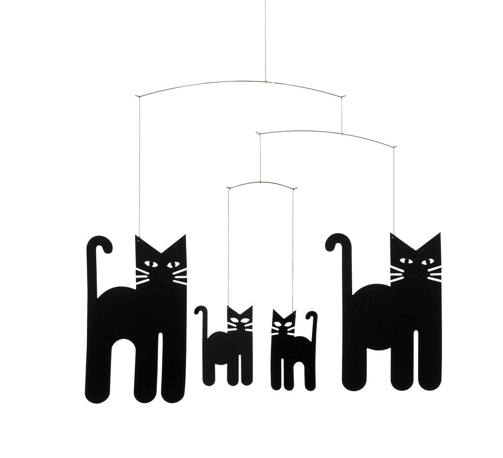 Flensted Cats 30 x 34 cm Black Steel Mobile