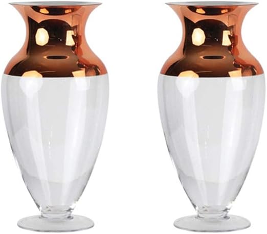 Amazon Com Jjxzm Glass Flowers Vase 40cm Rose Gold Luxury