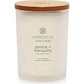 Chesapeake Bay Candle Scented Candle Peace + Tranquility (Cashmere Jasmine) Medium Jar Home Décor