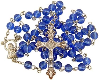 Acrylic Prayer Bead Rosary with Adoring Madonna Centerpiece, 20 Inch