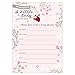 Little Lady on The Way Baby Shower Invitations for Girls, Set of 25 Fill-in Style Cards and Envelopes. Ladybug Theme with Pink and White Flowers, Butterflies and Hearts.