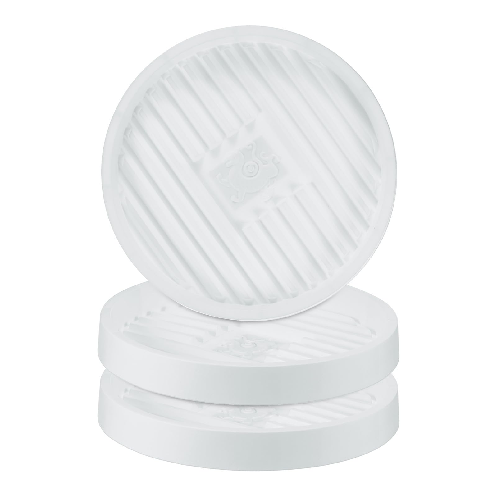 M METERXITY 3-Pack Plant Saucer, 8.7 Inch 22cm Flower Pot Saucers, Thicker Anti-Rot Root Plastic Plant Saucer for Indoor/Outdoor Potted Plant/Plant Water Catcher Tray [White]