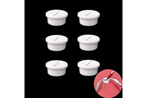 6 Pcs Flexible Wire Rubber Grommets 1 Inch - Cable Cord Management for TV Console and Other Furniture - Desk Grommet Cover Pa