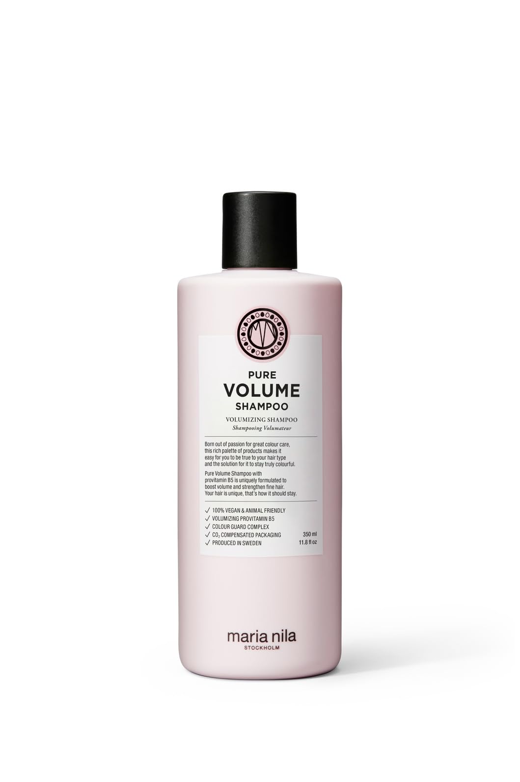 Maria Nila Pure Volume, Volumizing Shampoo for Thicker Hair, Panthenol/Provitamin B5 Gives Volume to Thin & Fine Hair, 100% Vegan & Sulfate/Paraben free, 350 ml — image 1