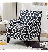 MELLCOM Mid Century Modern Accent Chair, Upholstered Sofa Chairs with Solid Wood Legs, Comfy High...