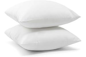 Throw Pillow Inserts, 15x15 Pillow Inserts Set of 2, Soft & Breathable Throw with Zipper Closure Washable and Lightweight for