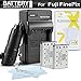 2PK Battery + Charger Kit For Fuji Fujifilm Instax Mini 90 Neo Classic Instant Film Camera, FinePix Z900EXR, XP60 T550 T560 T510 Camera Includes 2 (1100Mah) Replacement NP-45A Battery + Charger ++