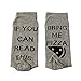 IF YOU CAN READ THIS Funny Saying Knitting Word Combed Cotton Crew Wine Coffee Beer Pizza Chocolate Socks for Men Women