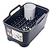 Joseph Joseph Wash & Drain Plus Dishpan and Dish Rack Utensil Holder Set with Dishwashing Basin Dryer Dish Rack Drainer Plug Carrying Handles, Gray