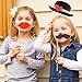 Photo Booth Prop 33Pcs On A Stick Mustache Hats Glasses Lips Ties for Wedding Valentine's Day Party DIY Photo Props Kit
