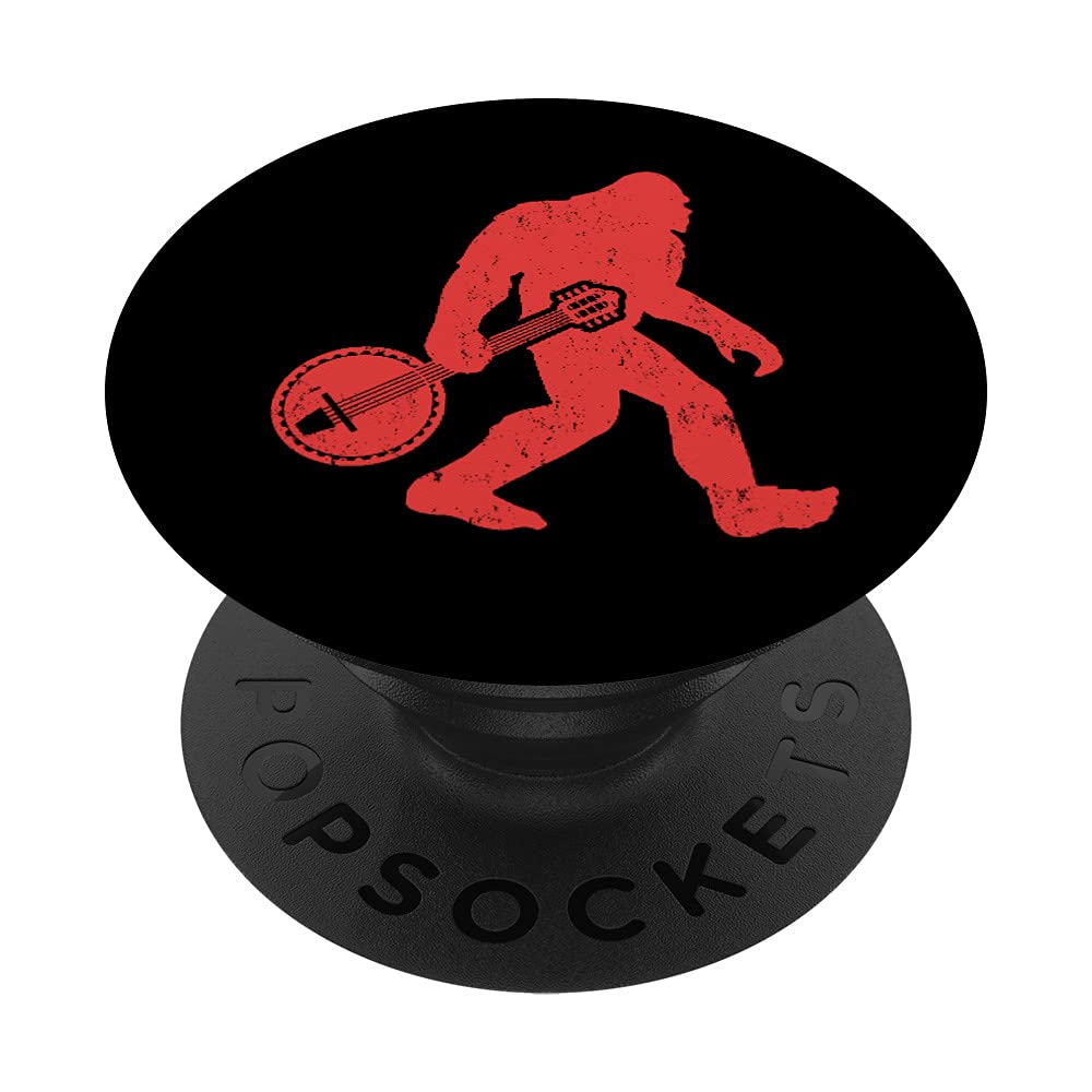 Bigfoot Banjo Player Squatch Banjo Guitar PopSockets Swappable PopGrip