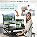 Standing Desk, Height Adjustable Stand Up Desk Gas Spring Riser Converter Sit to Stand Desk with Removable Keyboard Tray for Desktop Laptop Dual Monitor (32