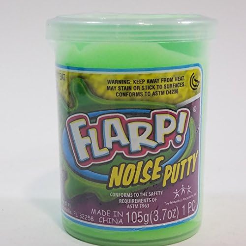 FLARP Radioactive Green Large Noise Putty Make 6 Awful Fart Sounds Gag 105g In 3.7oz Container Of Goop
