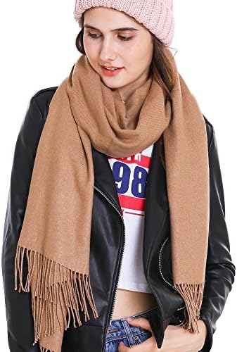 Women Pashmina Scarf Shawl Wrap ,RiscaWin Warm Scarf Cashmere Feel Large Stole Wedding-Pashmina(Camel)