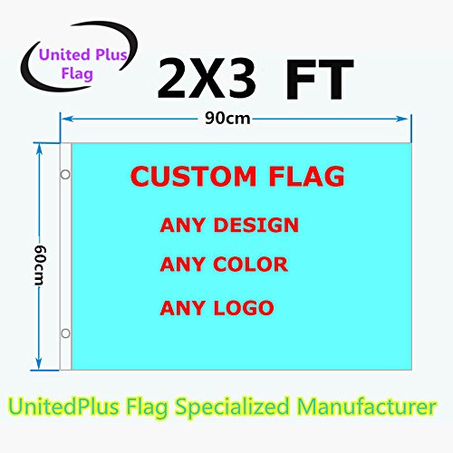 2'x3' Custom flag or Banner 3x5 Foot(150X90cm) - very clear Vivid Color 100D Polyester - Advertising Banner outdoor indoor - any color any design any size any pictures -Digital Print