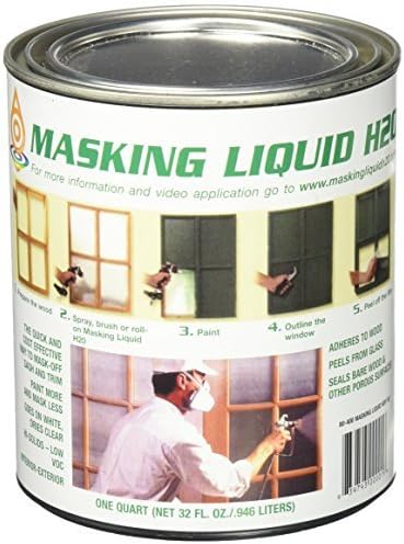 ASSOCIATED PAINT 157026 80-400-4 H20 Masking Liquid, 1 quart, Clear by ASSOCIATED PAINT