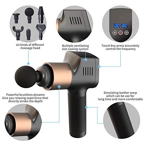 Massage Gun Deep Tissue Percussion Muscle Massager for Pain Relief,Handheld Portable Electric Full Body Professional Massager for Athletes Super Power Quiet Fascial Gun