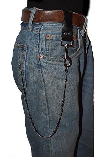 Biker Chain/Wallet Chain Belt Loop Key Ring Holder with Heavy Duty Metal Swivel Snap