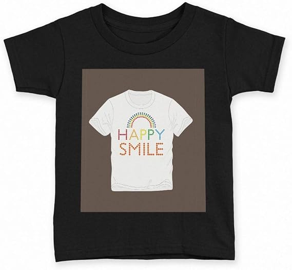 Amazon Igsticker プリント Tシャツ キッズ 子供 90 サイズ Size おしゃれ クルーネック 黒 ブラック T Shirt ユニーク ファッション 虹 文字 Tシャツ カットソー 通販