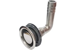 Universal 90° Fuel Vent 316 Stainless Steel Marine Grade Fuel Gas Tank Vent with Mounting Gasket Hardware Fitting for 5/8inch