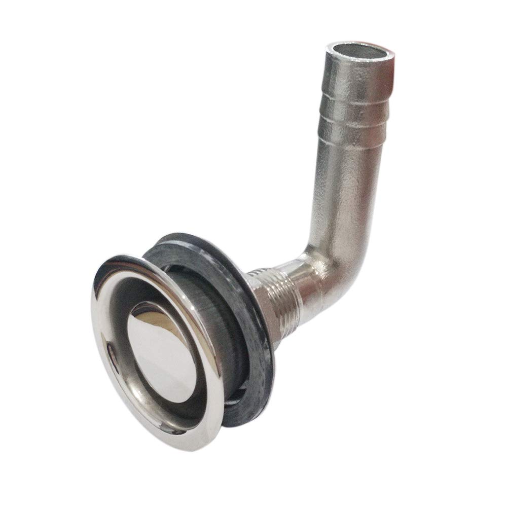 Photo 1 of Universal 90° Flush Mount Fuel Vent 316 Stainless Steel Marine Grade Fuel Gas Tank Vent with Mounting Gasket Hardware Fitting for 5/8inch Hose