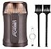 Coffee Grinder Electric Nut & Spice Grinder LINKChef 200W with Stainless Steel Blade for Seed Bean Herb Pepper Grinder, Lid Activated Safety Switch, Brown 2 Brush（CG-8220） - 3 Year Warranty (Brown)