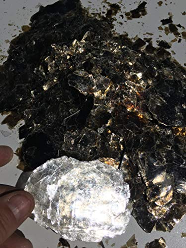 Mica Flakes - White Green Jewelry Stone, 1/4" up to 5/8" Flakes (2LB. Bag for ONLY $17.00 + Free Training Videos.) - Looks Like Real Stone Because It is Real Stone