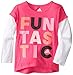Adidas Little Girls' Long Sleeve Graphic Tee Shirt, Pink Glo, 6
