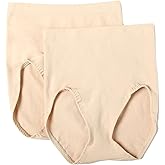 Bali Women’s Shaping Ultra Firm Control Seamless Shapewear Brief Fajas, Pack of 2, DFX204