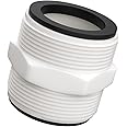 Coleman & Intex Compatible Pool Hose Connector - 1.5 Inch, 2 Gaskets, Above Ground Pool Hose Extender - 1 Pack